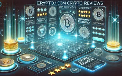 A detailed interface of ecrypto1.com showcasing crypto reviews and ratings.