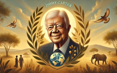 A warm portrait of Jimmy Carter, symbolizing his humanitarian and presidential legacy.