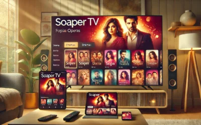 A vibrant display of Soaper TV showcasing popular soap operas and streaming features.