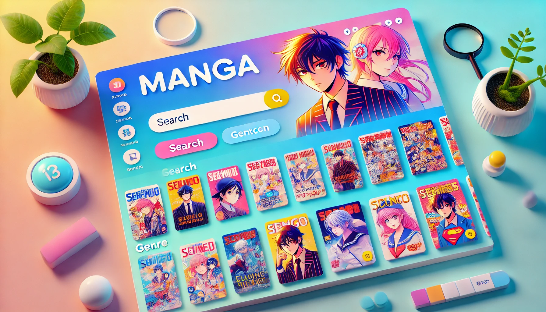 A sleek interface of Tumangaonline showcasing vibrant manga covers.