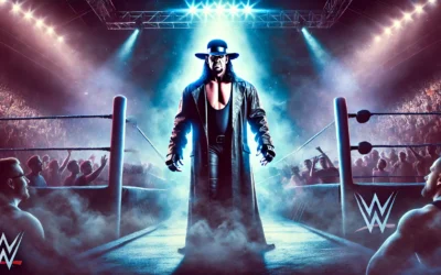 UnderTaker making a dramatic entrance in WWE arena