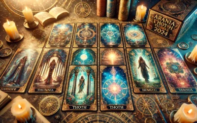 AGM Urania Thoth Tarot 2024 deck with intricate designs and esoteric symbols