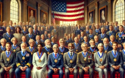 Medal of Freedom recipients celebrating their achievements.