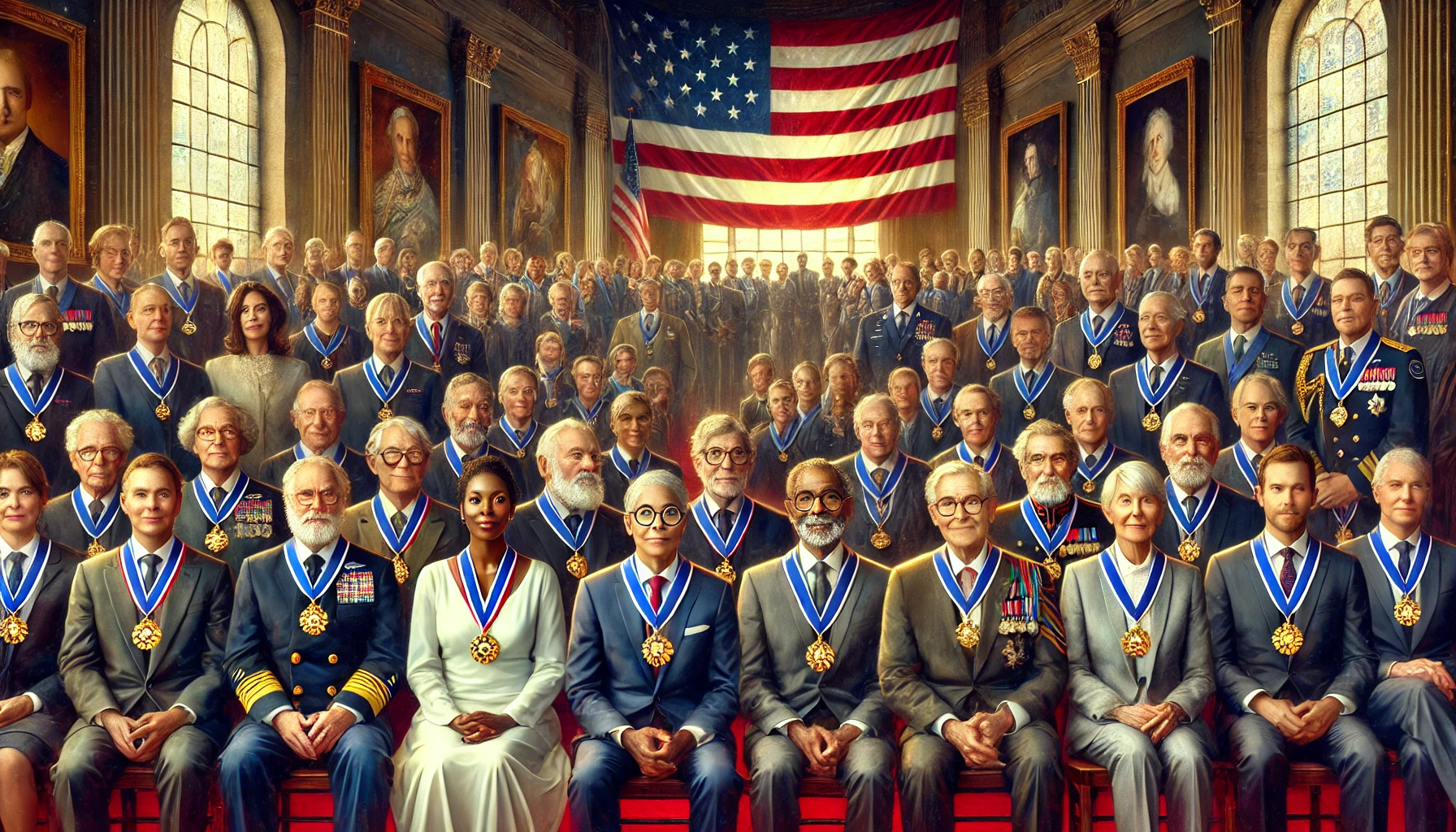 Medal of Freedom recipients celebrating their achievements.