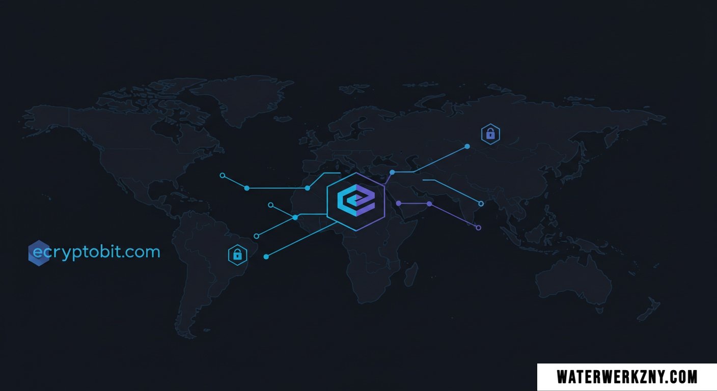 Secure digital crypto network representing ecryptobit .com